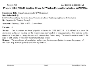 Waveform Design for UWB Sensing in IEEE P802.15 Working Group