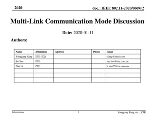 Multi-Link Communication Modes in IEEE Standards