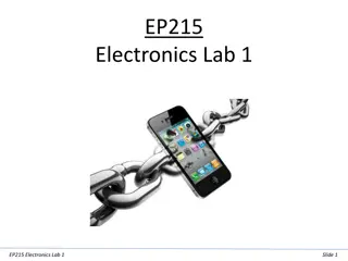 EP215 Electronics Lab Grading Scheme and Concepts