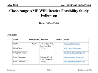 AMP Close-range WiFi Reader Study