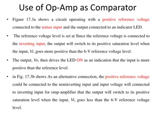Use of Op-Amp as Comparator Circuits