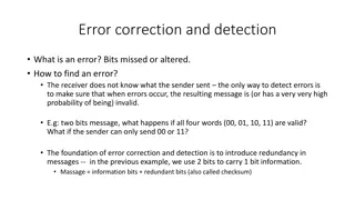 Error Correction and Detection in Communication Systems