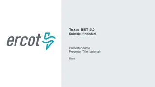 Important Updates for Texas SET 5.0 Implementation