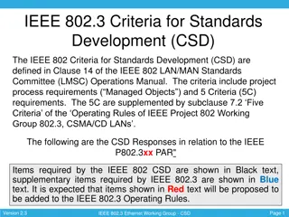 IEEE 802.3 Criteria for Standards Development