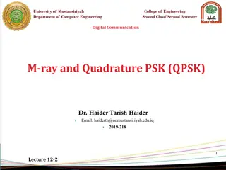 Digital Communication: M-ray & Quadrature PSK (QPSK) Lecture Slides