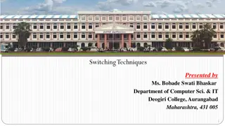 Switching Techniques in Communication Networks