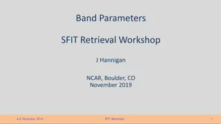 Band Parameters SFIT Retrieval Workshop Summary