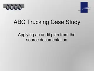 Applying Audit Plan from Source Documentation: Trucking Case Study