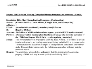 Discussion on Channelization for Potential UWB Band Extension
