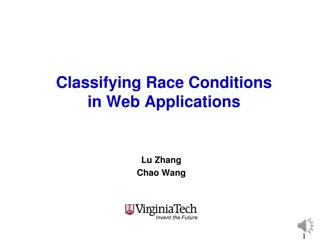 Detecting and Classifying Race Conditions in Web Applications