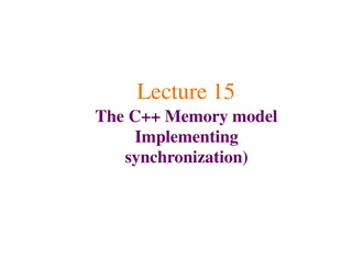 C++ Memory Model and Synchronization Concepts