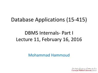 Disk Storage in Database Management Systems