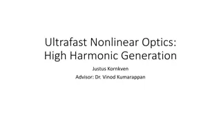 Ultrafast Nonlinear Optics High Harmonic Generation Project