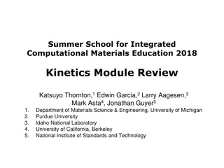 Computational Materials Education: Kinetics Module Review