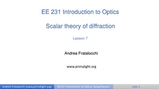 Scalar Theory of Diffraction in Optics