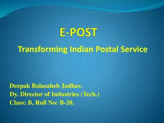 Revolutionary Online Postal Services and E-Post Offerings
