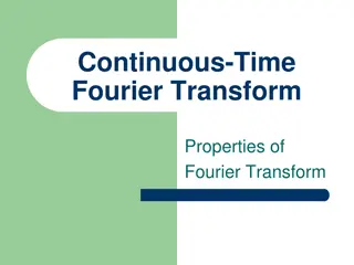 Properties of Continuous-Time Fourier Transform and Functions