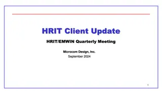 HRIT Client Update Quarterly Meeting Summary