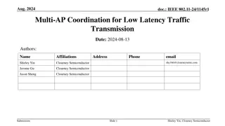 Multi-AP Coordination for Low Latency Traffic Transmission in IEEE 802.11-24