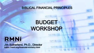 Practical Financial Guidance Based on Biblical Principles