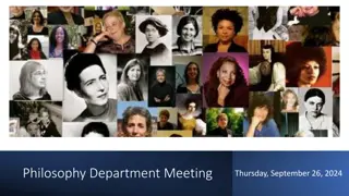 Philosophy Department Meeting Insights & Updates