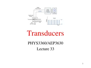 Transducers and Sensor Terminology in Technology