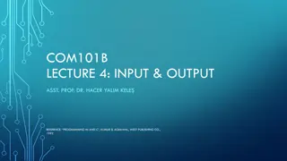 Input and Output Operations in ANSI C Programming