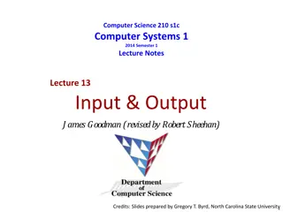Input and Output Operations in Computer Systems