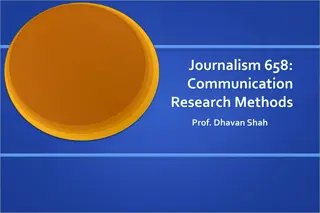 Advanced Communication Research Methods in Journalism and Strategic Communication