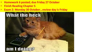 Chemistry Homework Assignments and Problems - Due Dates, Reviews, and Exams