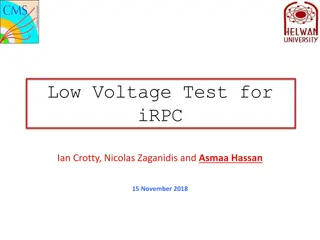 Low Voltage Test for iRPC: Results and Analysis
