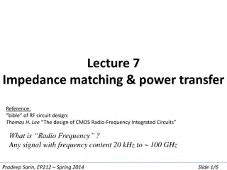 RF Circuit Design and Impedance Matching Techniques