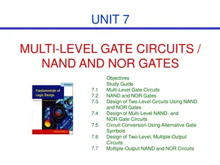 Design of Multi-Level NAND and NOR Gate Circuits - Study Guide and Examples