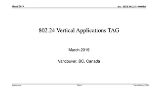 IEEE 802.24 March 2019 Meeting Overview