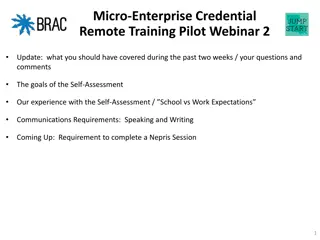 Enhancing Micro-Enterprise Training: Self-Assessment, Communication, and Nepris Sessions