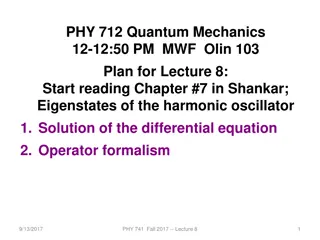 Quantum Mechanics of a Harmonic Oscillator: Eigenstates and Solutions