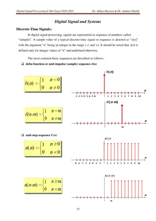 Digital Signal Processing and Sequences