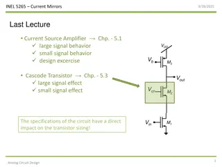 Analog Circuit Design Techniques for Current Mirrors and Amplifiers