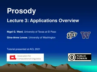 Prosody Applications in Speech Technology and Science