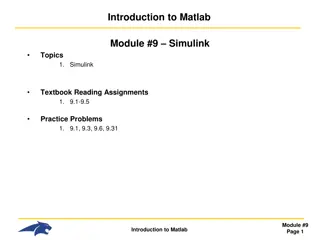 Simulink Basics: Getting Started with Simulations and Components