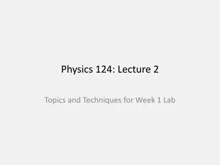 Electronics Lab Techniques and Exercise Overview for Phys 124