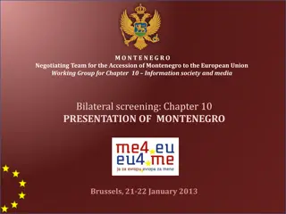 Montenegro's Accession to EU - Chapter 10: Information Society and Media
