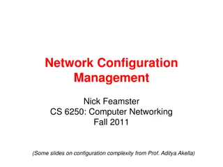 Network Configuration Management in Modern Networks