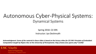 Autonomous Cyber-Physical Systems: Dynamical Systems Overview