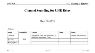 Advanced Channel Sounding Methods for IEEE 802.11 Relay Networks