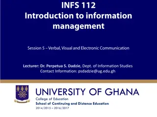 Communication Process Components and Types with Dr. Perpetua Dadzie