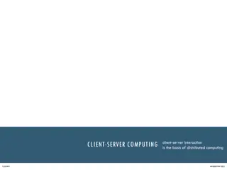 Client-Server Computing for Distributed Systems