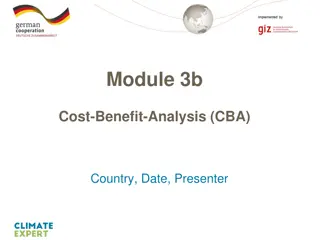 Cost-Benefit Analysis in Climate Change Adaptation