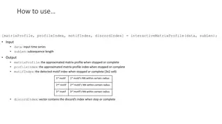 Interpreting Matrix Profile Results for Time Series Analysis