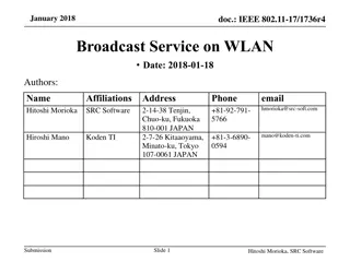 Enhancing User Experience with WLAN Broadcast Service